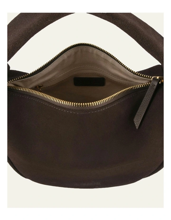 Molly Crossbody Bag in Bitter Choc Suede image 5