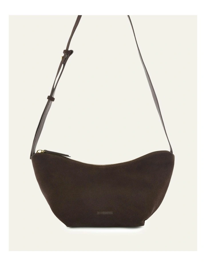 Fleet Crossbody Bag in Bitter Choc Suede image 1