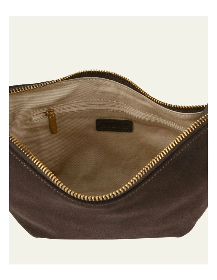 Fleet Crossbody Bag in Bitter Choc Suede image 4