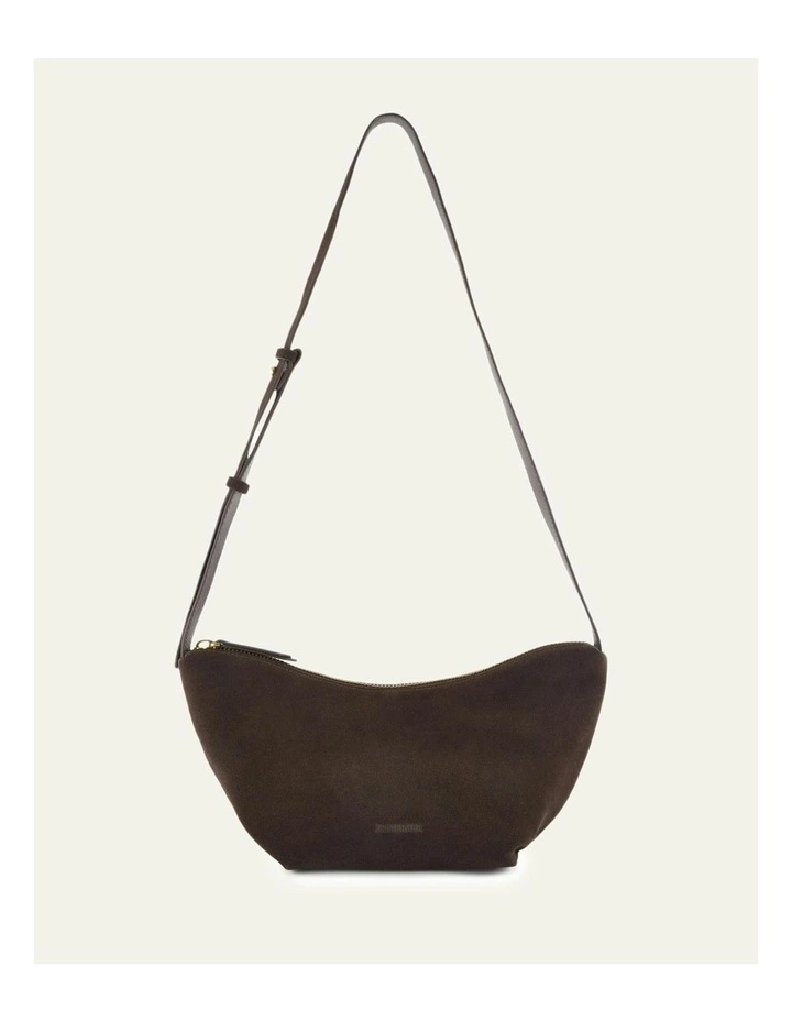 Fleet Crossbody Bag in Bitter Choc Suede image 5