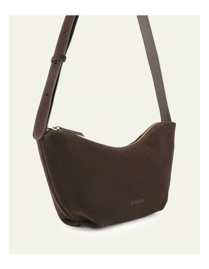 Fleet Crossbody Bag in Bitter Choc Suede image 6
