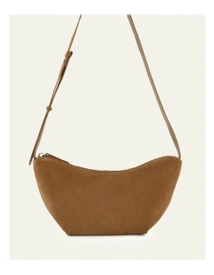 Fleet Crossbody Bag in Biscuit Suede