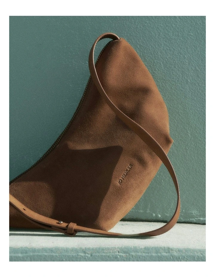 Fleet Crossbody Bag in Biscuit Suede image 2