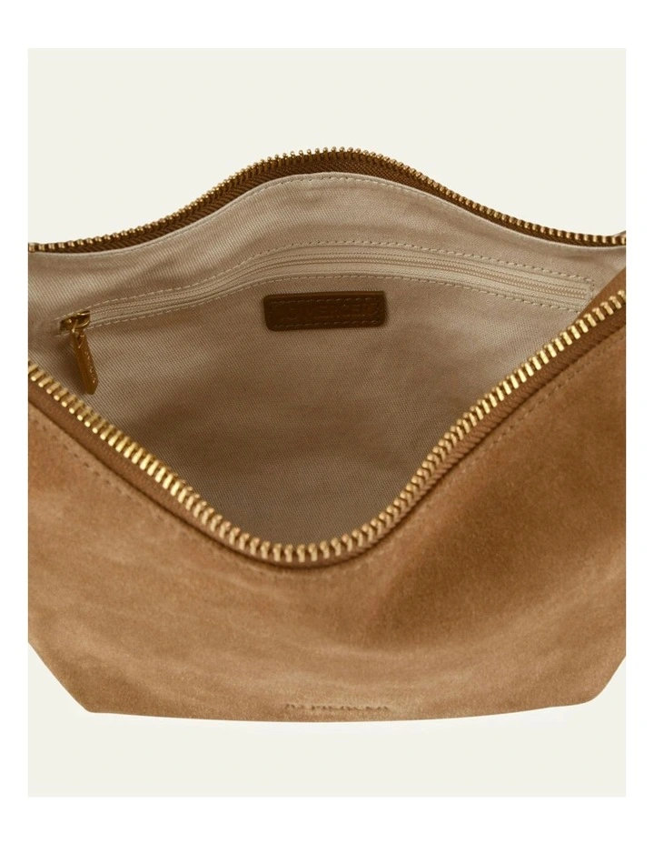 Fleet Crossbody Bag in Biscuit Suede image 5