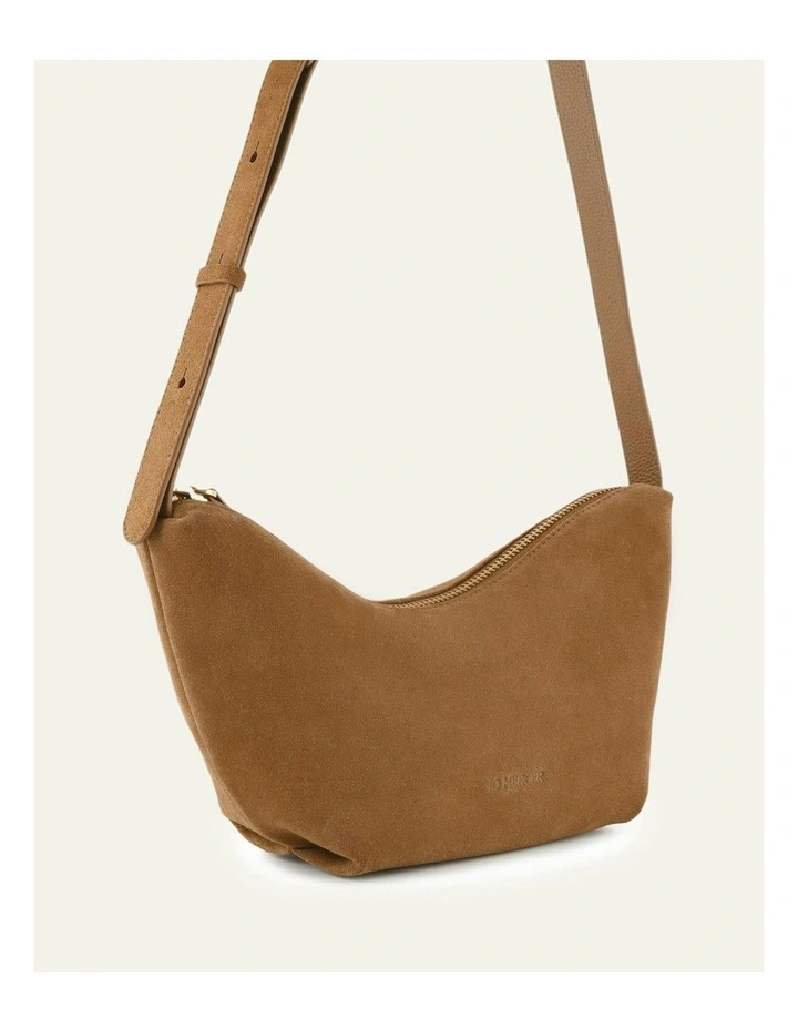 Fleet Crossbody Bag in Biscuit Suede image 7