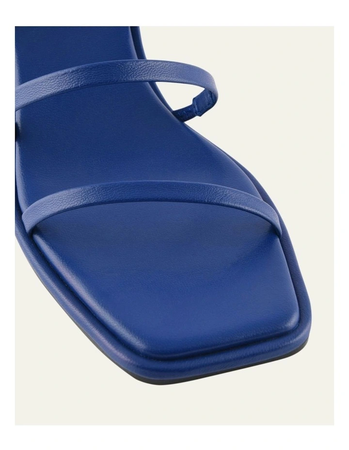 Tucker Mid Heel Sandals in Cobalt Leather image 5