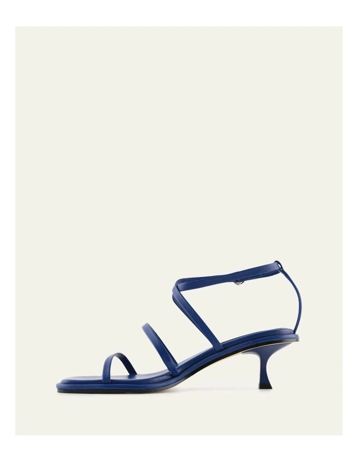 Tucker Mid Heel Sandals in Cobalt Leather image 6