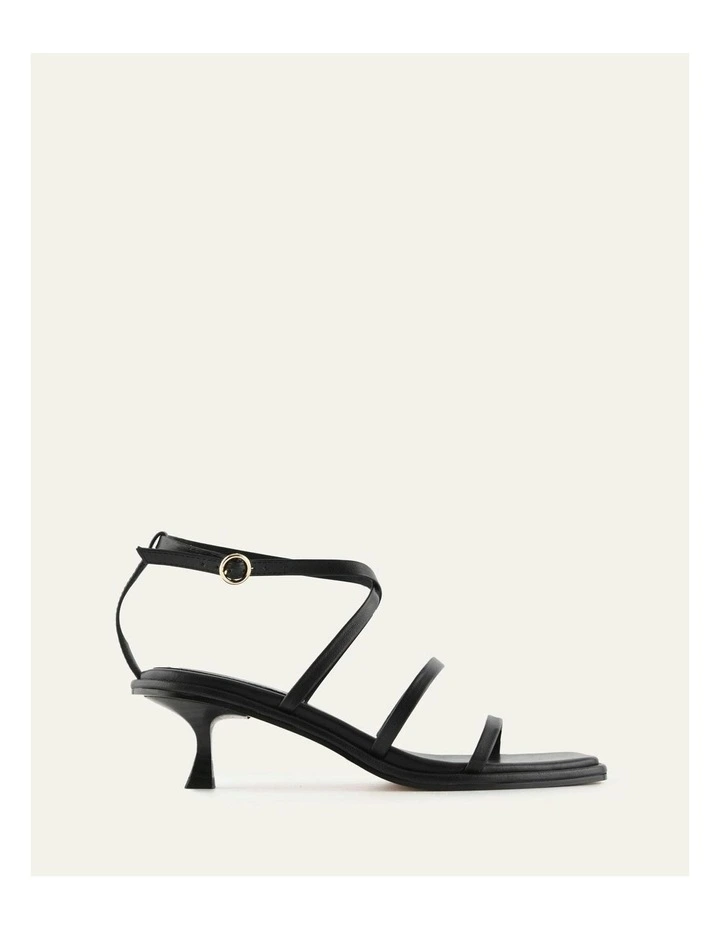 Tucker Mid Heel Sandals in Black image 2