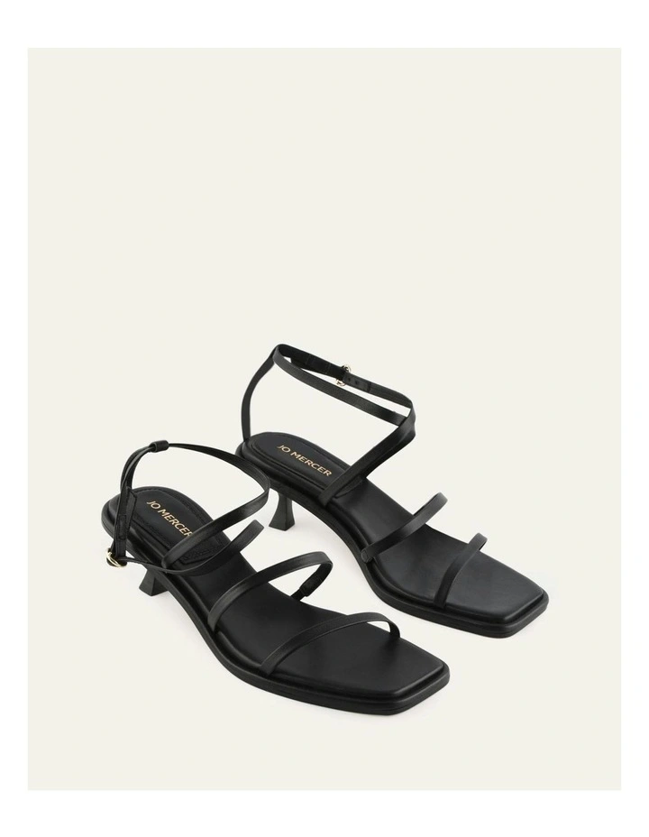 Tucker Mid Heel Sandals in Black image 4