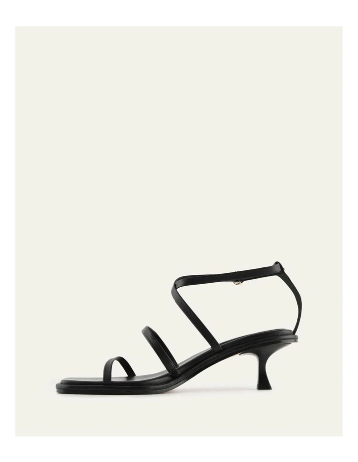 Tucker Mid Heel Sandals in Black image 7