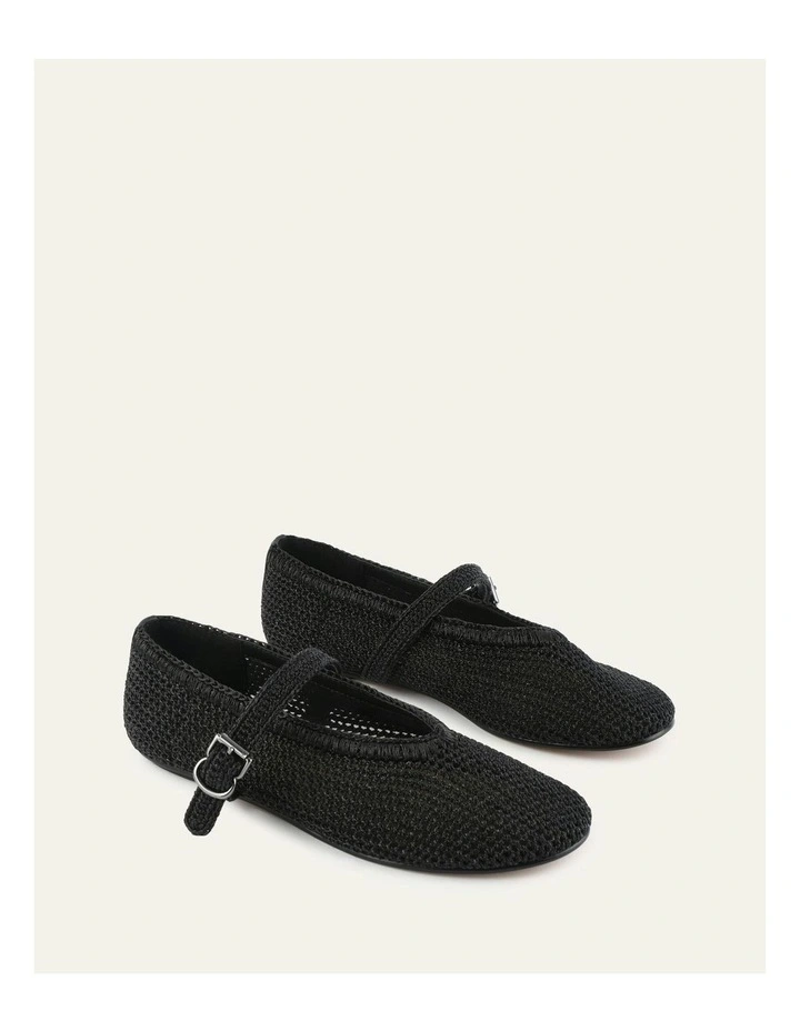 Georgie Ballet Flats in Black image 2