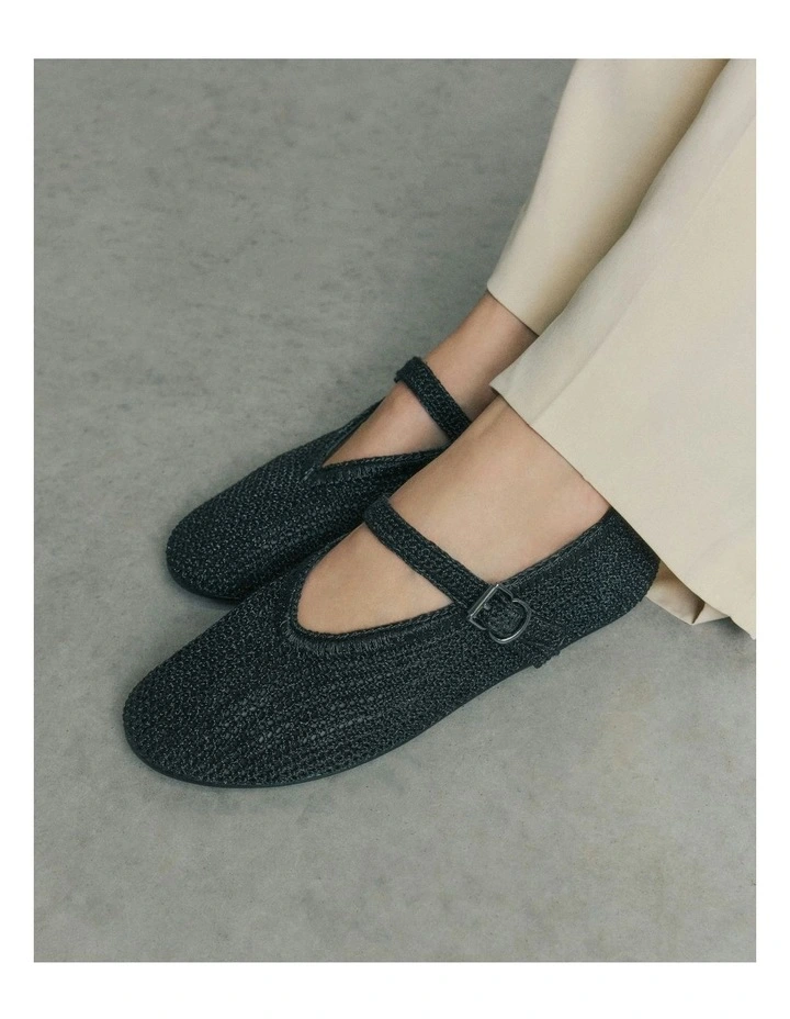Georgie Ballet Flats in Black image 7