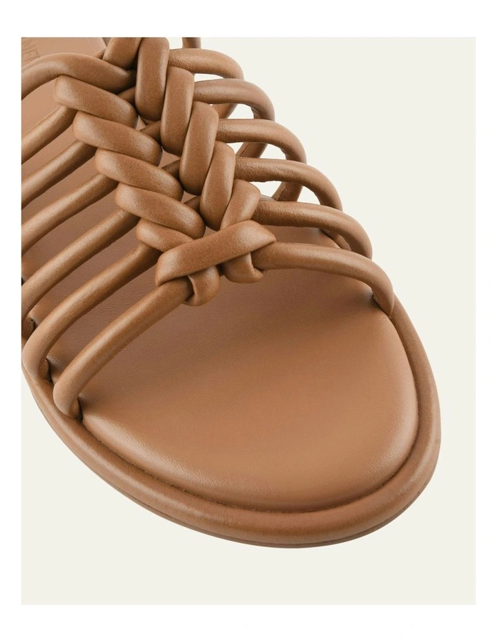 Chia Flat Sandals in Tuscan Tan Leather image 4