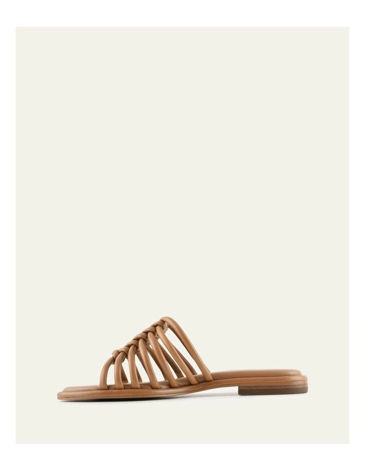 Chia Flat Sandals in Tuscan Tan Leather image 6