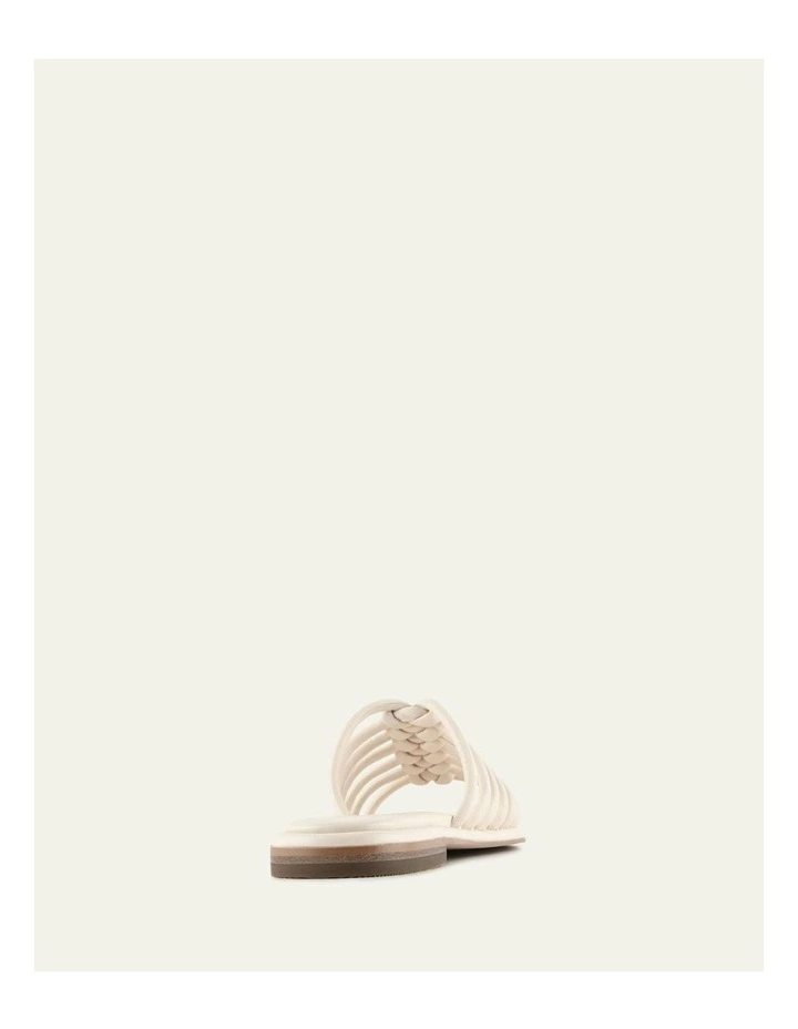 Chia Flat Sandals in Off White Leather image 5