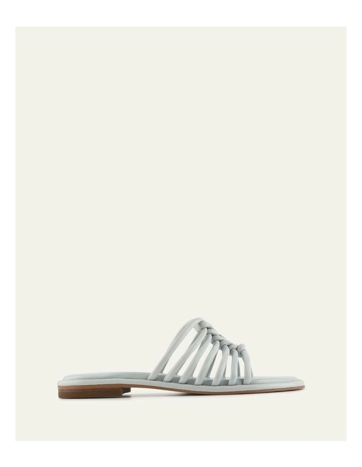 Chia Flat Sandals in Dusk Blue Leather image 1