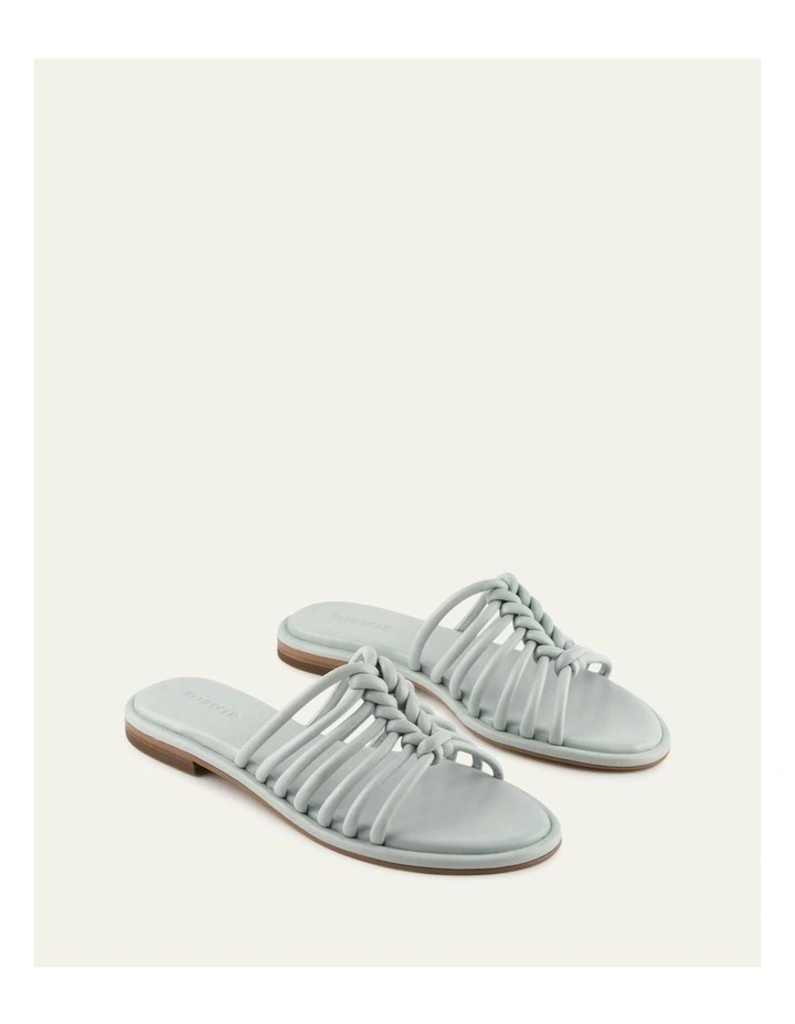 Chia Flat Sandals in Dusk Blue Leather image 3