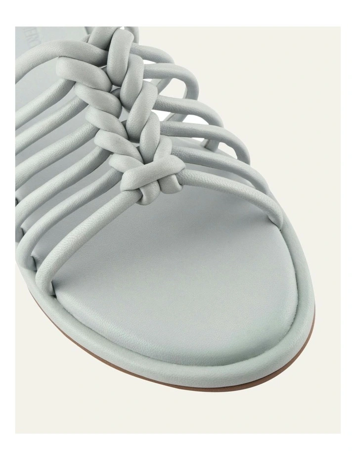 Chia Flat Sandals in Dusk Blue Leather image 4