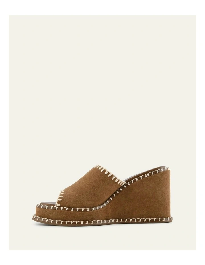 Frankie High Wedge Sandals in Biscuit Suede image 6