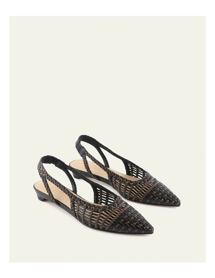 Aubrey Dress Flats in Black/Pecan Leather image 3