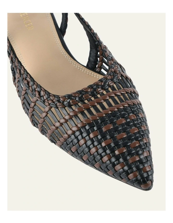 Aubrey Dress Flats in Black/Pecan Leather image 4