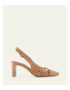 Oscar Mid Heels in Toffee Leather