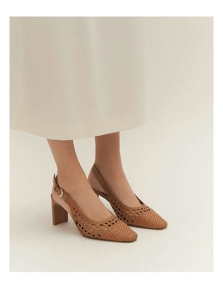Oscar Mid Heels in Toffee Leather image 2