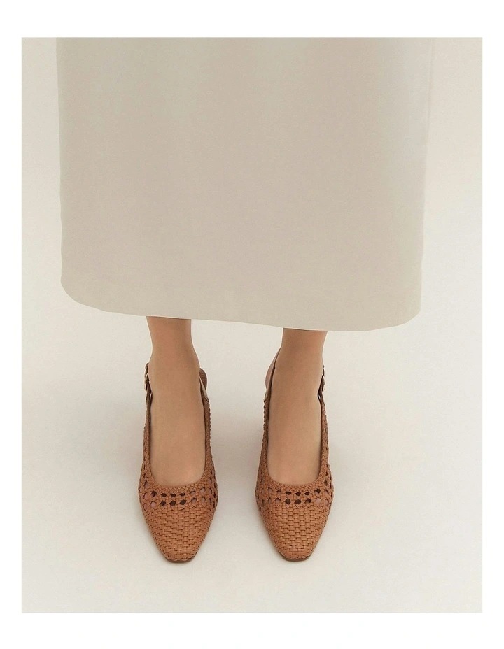 Oscar Mid Heels in Toffee Leather image 7