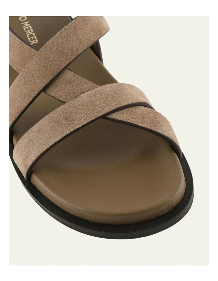 Falcon Flat Sandals in Latte Suede image 4