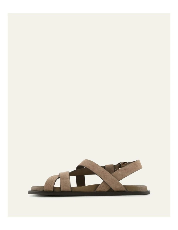 Falcon Flat Sandals in Latte Suede image 6