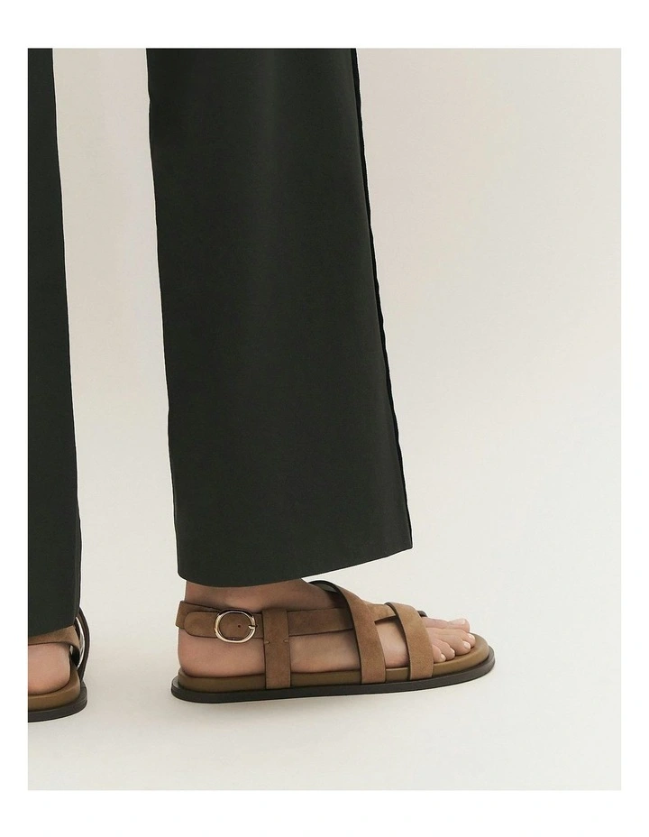 Falcon Flat Sandals in Latte Suede image 7