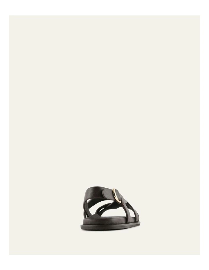 Falcon Leather Flat Sandals in Bitter Chocolate image 5