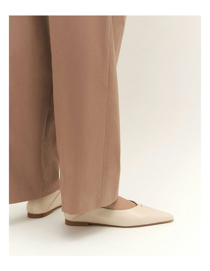 Dixon Ballet Flats in Off White Leather image 2
