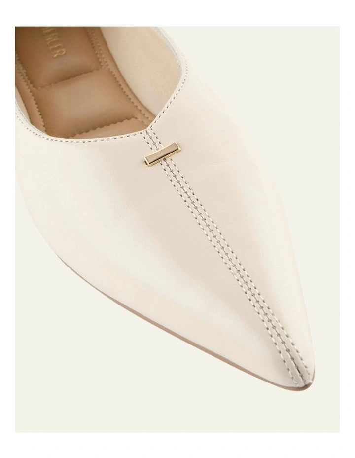 Dixon Ballet Flats in Off White Leather image 4