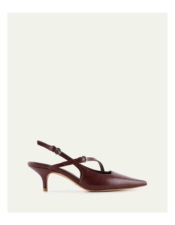 Skye Low Heels in Mulberry Leather image 1