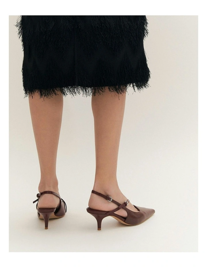 Skye Low Heels in Mulberry Leather image 2