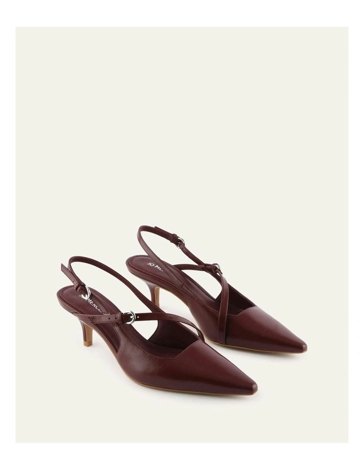 Skye Low Heels in Mulberry Leather image 3