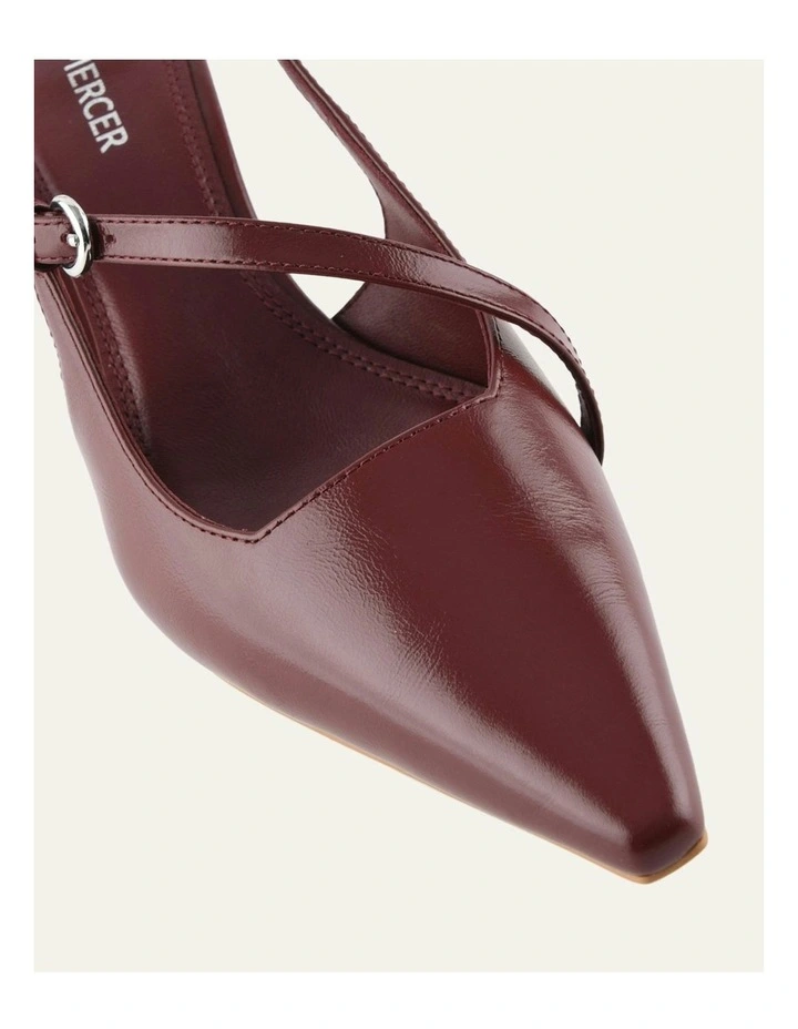 Skye Low Heels in Mulberry Leather image 4