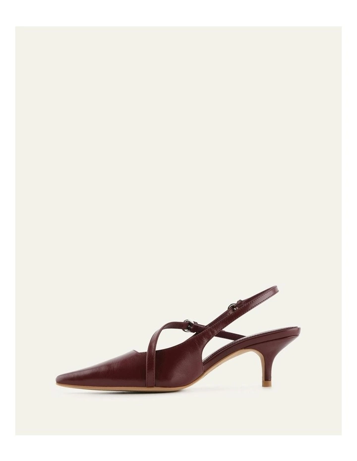 Skye Low Heels in Mulberry Leather image 6