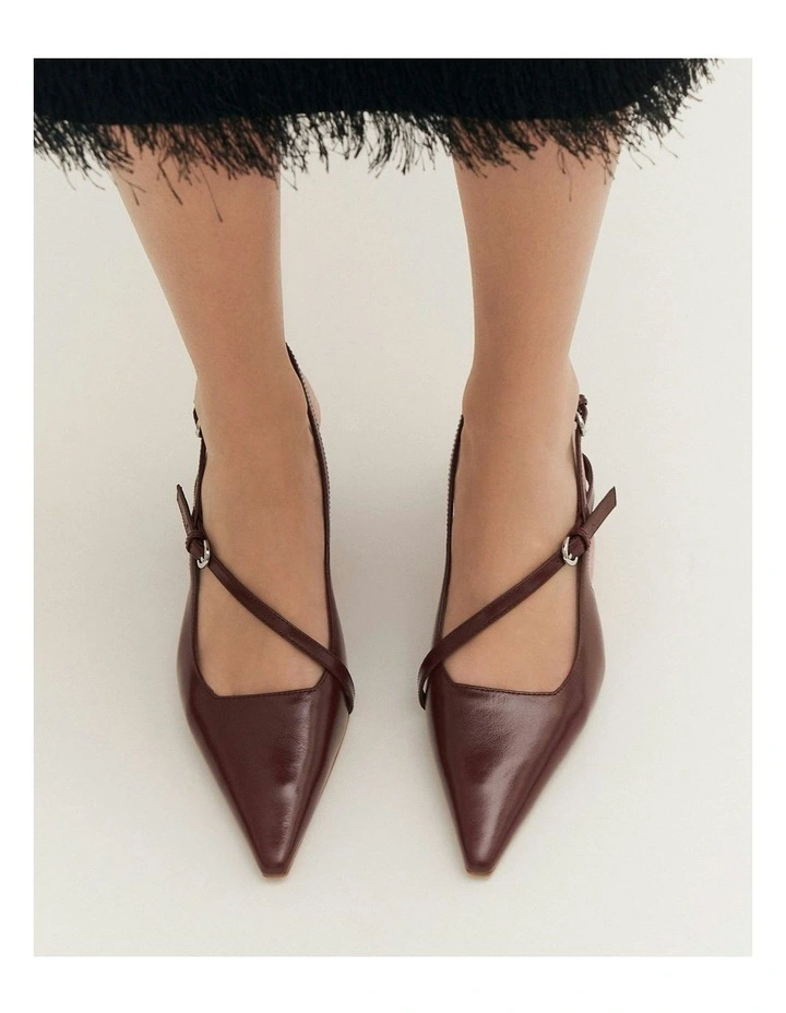 Skye Low Heels in Mulberry Leather image 7