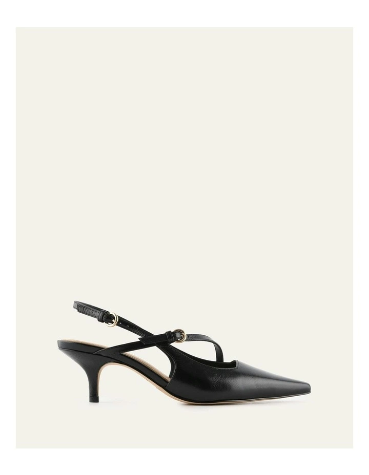 Skye Low Heels in Black Leather image 1