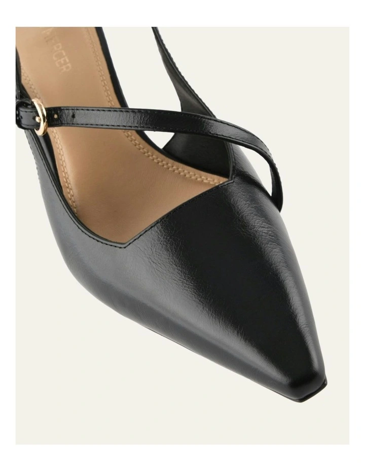 Skye Low Heels in Black Leather image 4
