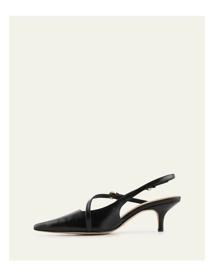 Skye Low Heels in Black Leather image 6