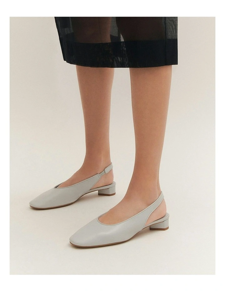 Orbit Low Heels in Dusk Blue Leather image 7