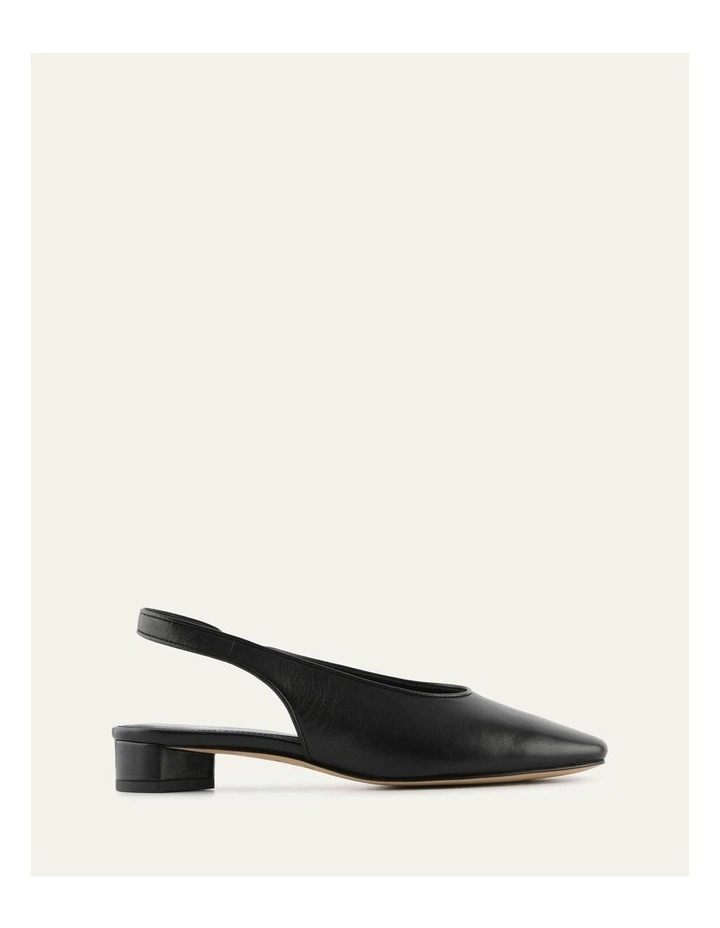 Orbit Low Heels in Black Leather image 1