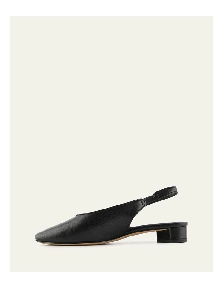 Orbit Low Heels in Black Leather image 6