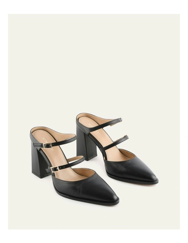Comet High Heels in Black Leather image 3