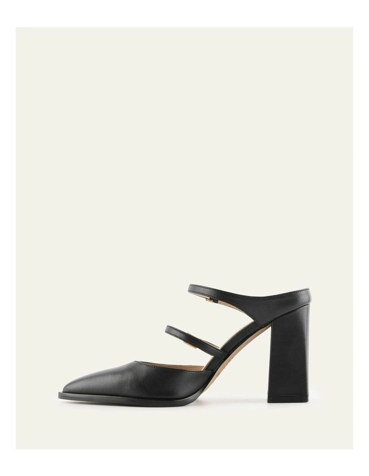 Comet High Heels in Black Leather image 6