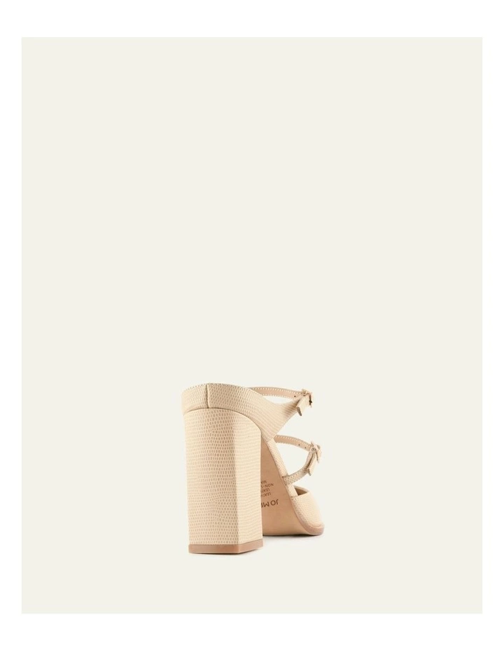 Comet High Heels in Beige Lizard Print image 5