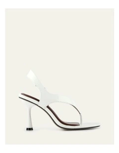 Shade Leather High Heel Sandals in White